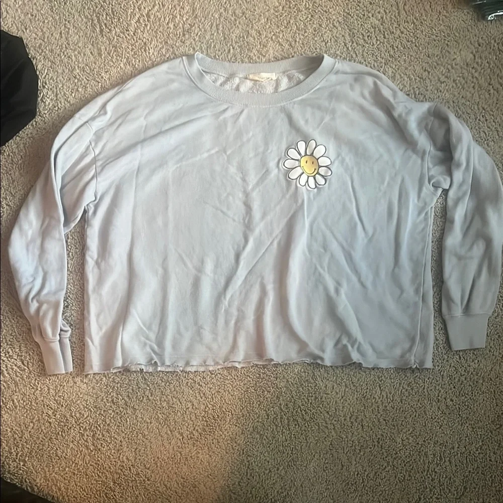Light Grayish blue Daisy Women's Top - Picture 1 of 2
